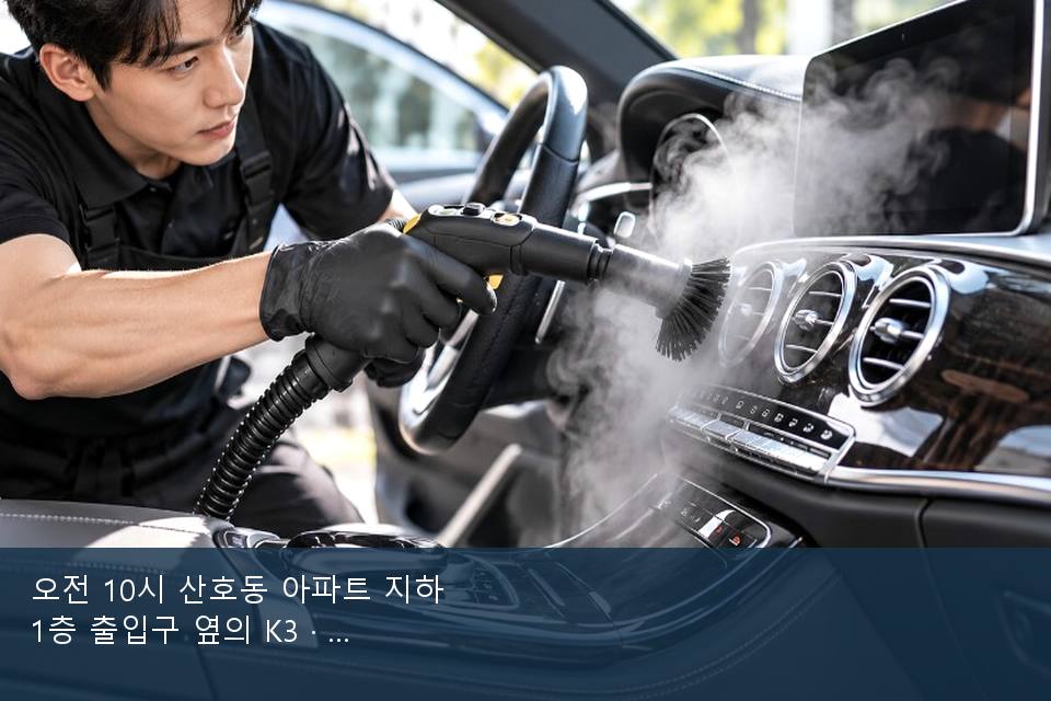 오전 10시 산호동 아파트 지하 1층 출입구 옆의 K3 · 주차장에서 부른 날